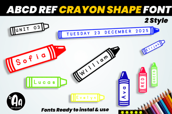 Abcd Ref Crayon Shape: The Playful Font for Creative Projects