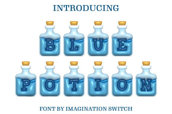 Blue Potion Inflated: A Display Font with Built-In Dimension