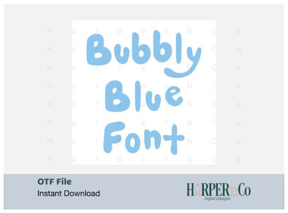 Bubbly Blue: A Playful Font for Creative Projects